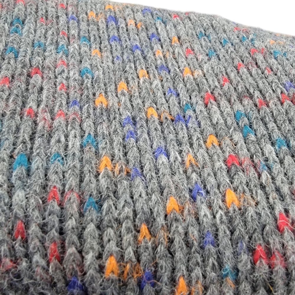 Platania Wool Speckled Cowl Scarf Gray Infinity Scarf Cowl Neck Muffler - Picture 12 of 15
